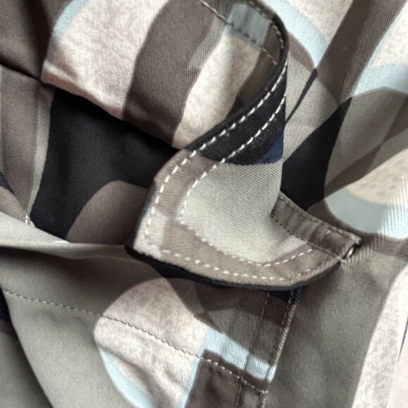 Nic + Zoe Womens Alphabet Print Trench Coat Jacket XS Olive Multi Lightweight - Picture 8 of 8